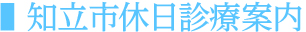 知立市休日診療案内